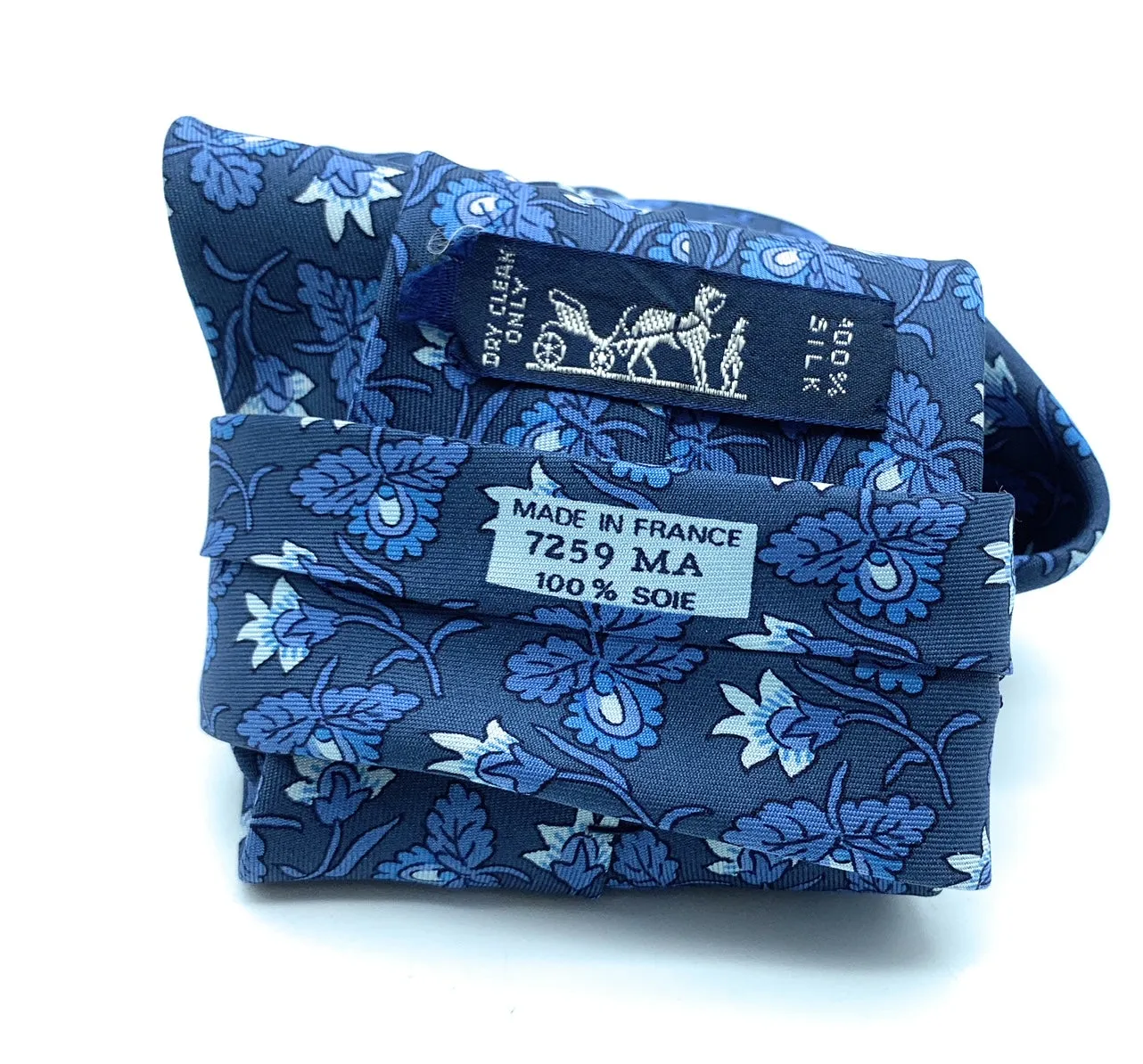2 Hermès Twill Silk Neckties - 7259 MA & 7096 OA