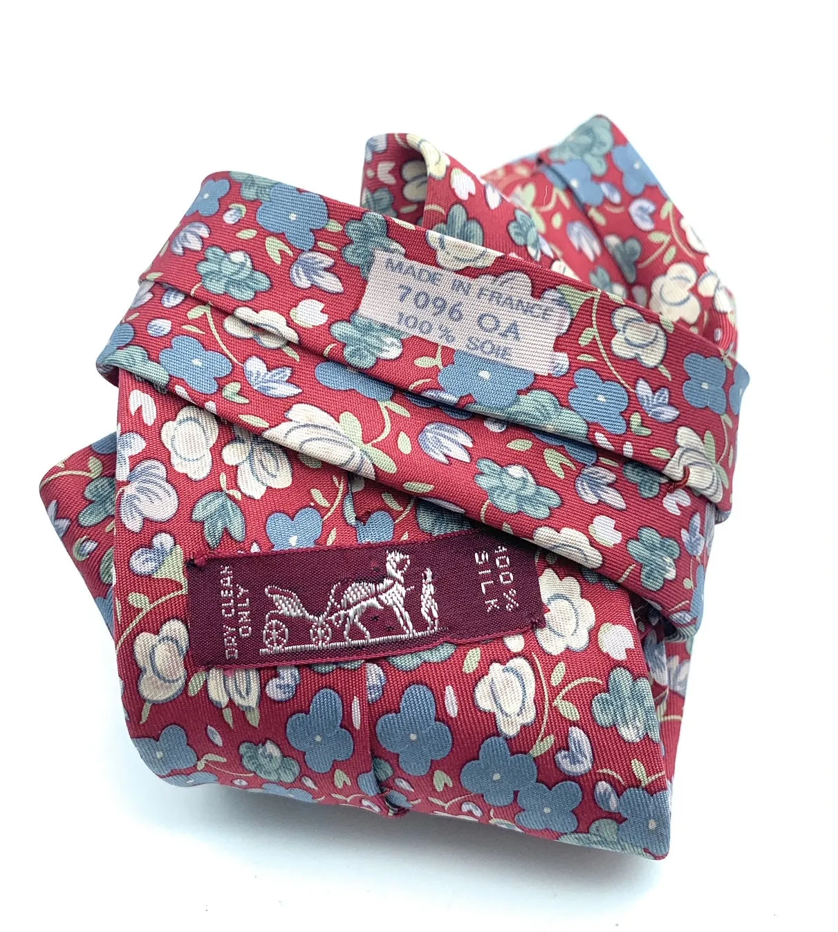 2 Hermès Twill Silk Neckties - 7259 MA & 7096 OA