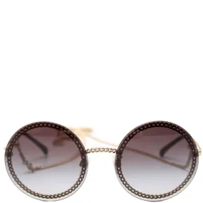 4245 Round Chain Sunglasses with Lanyard