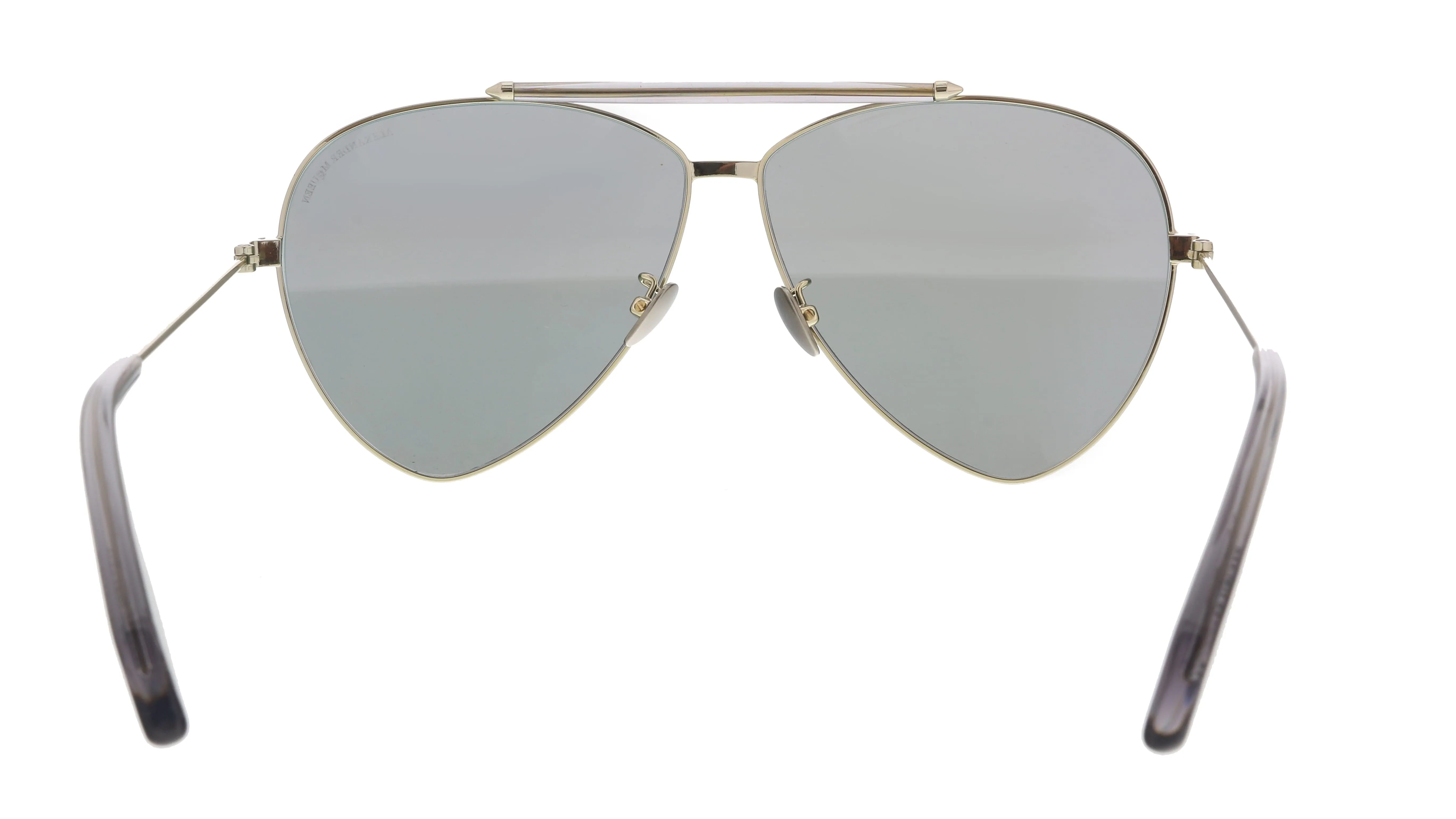 Alexander McQueen AM0058S 004  Gold  Aviator Sunglasses