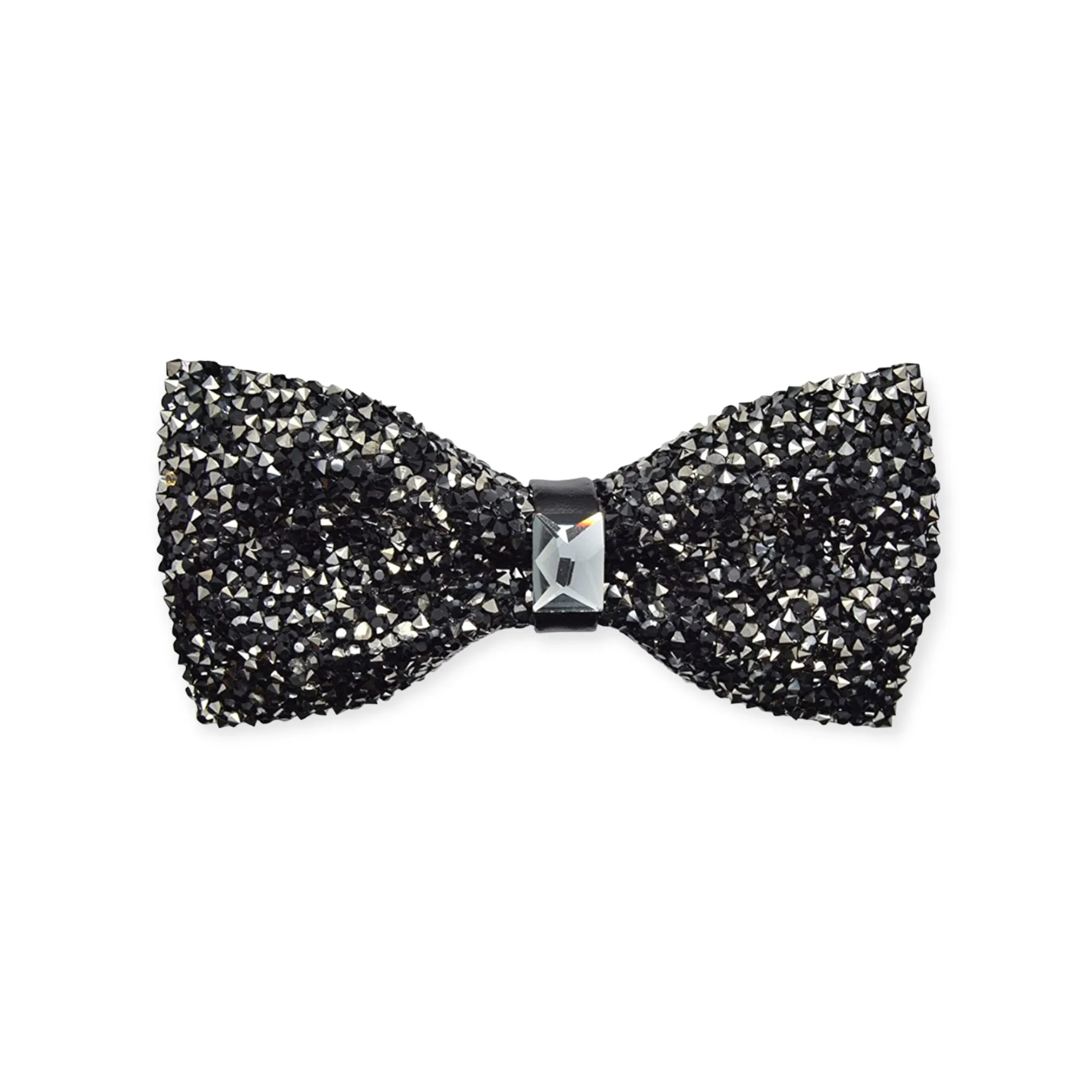 Black/Silver  Crystal Bow Tie