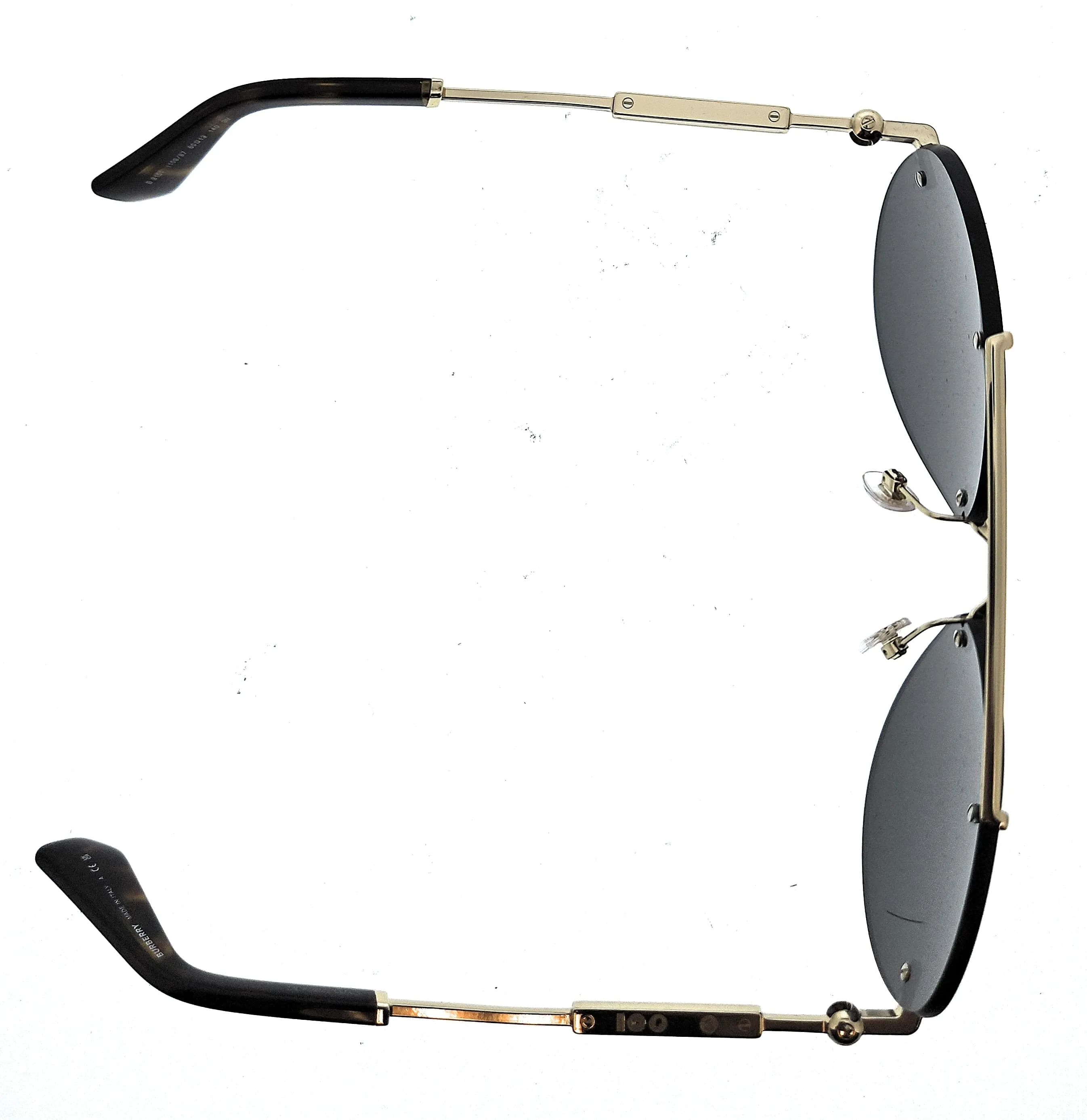 Burberry 0BE3151 110987 Light Gold Aviator Sunglasses