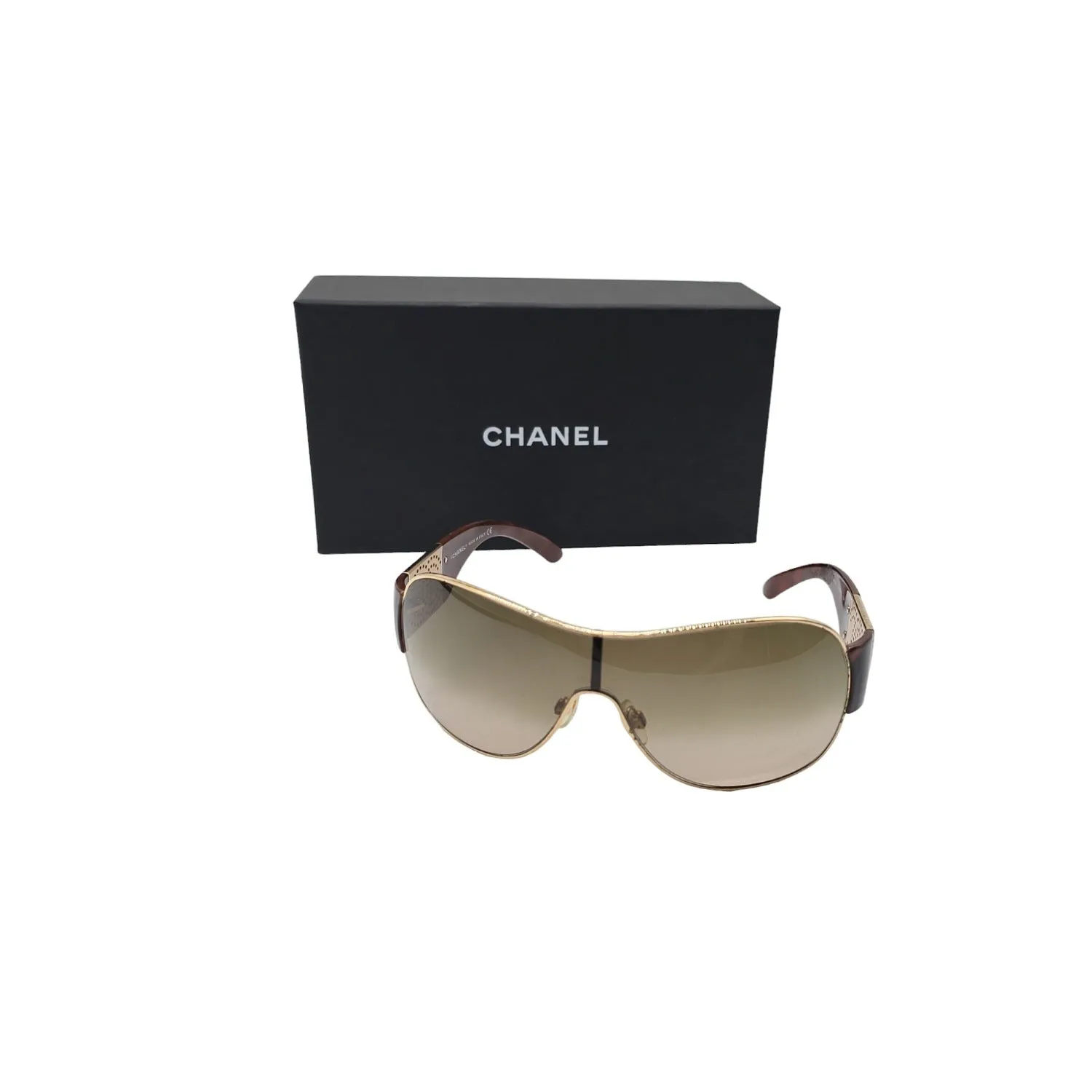 Chanel 4154 CC Shield Aviator Sunglasses