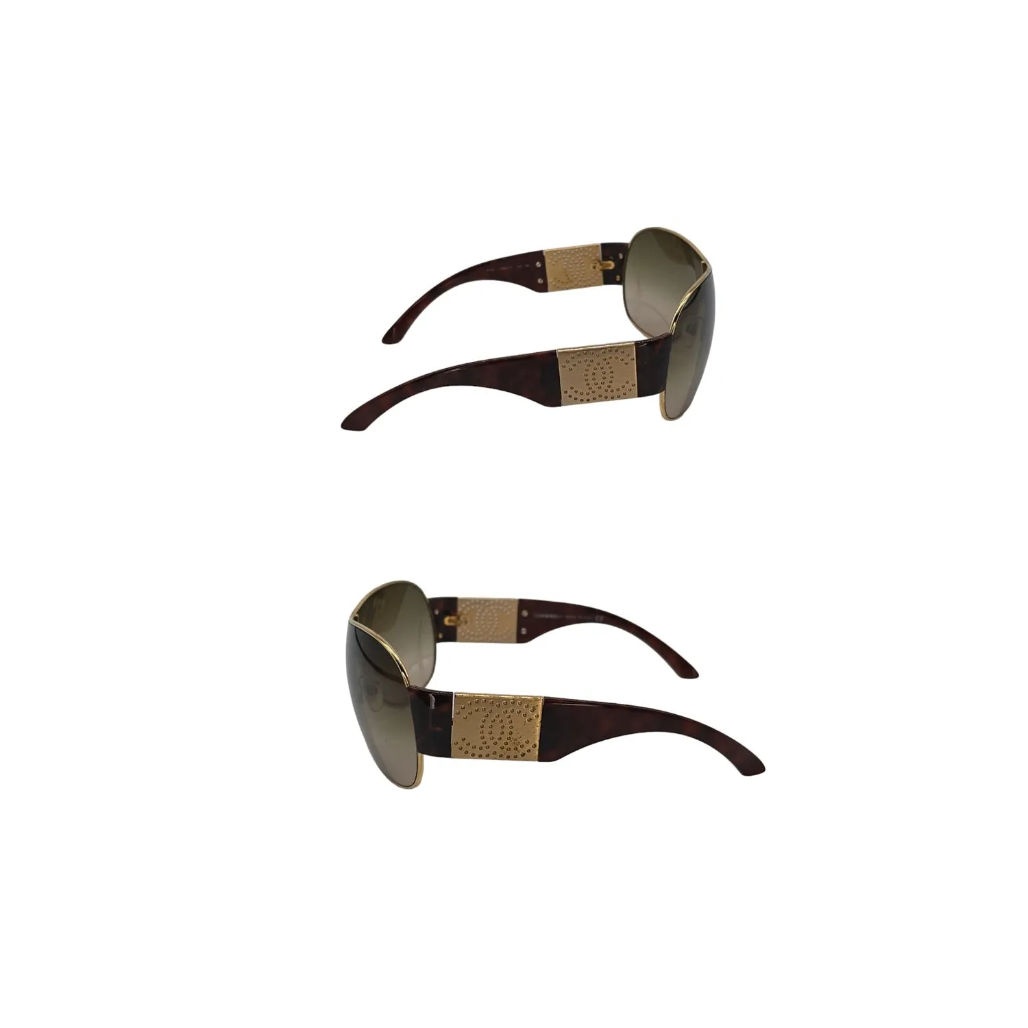 Chanel 4154 CC Shield Aviator Sunglasses