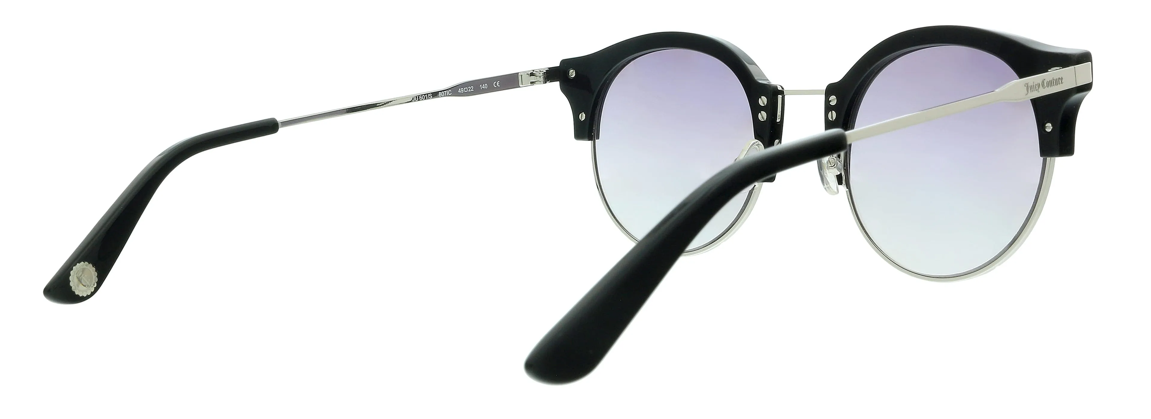 Juicy Couture JU 601/S 807 49IC Black Round Sunglasses