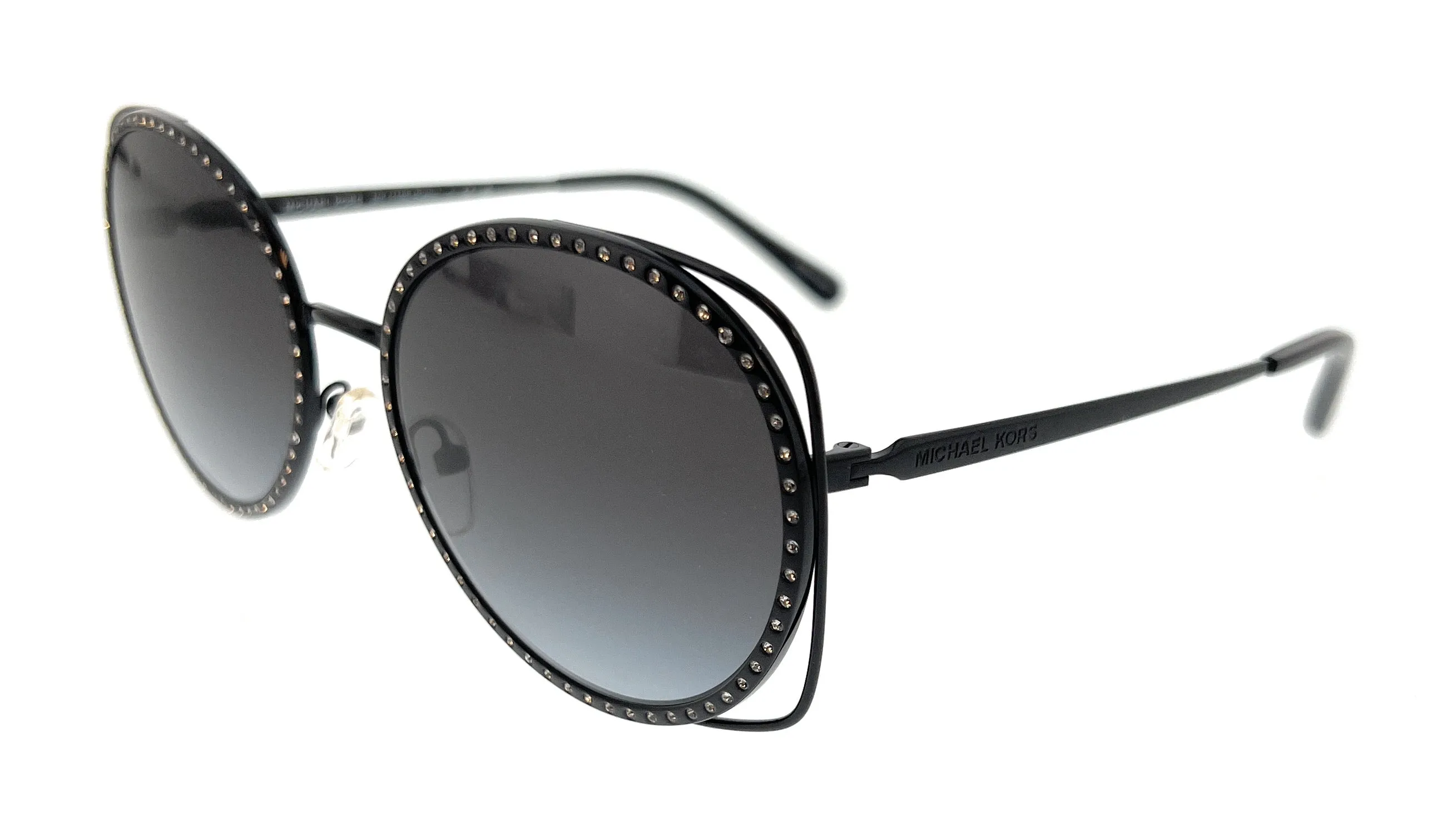 Michael Kors 0MK1118B 10058G Black Round Sunglasses