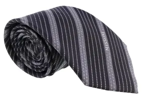 Missoni Multi Stripe Blue/Grey Woven Pure Silk Tie