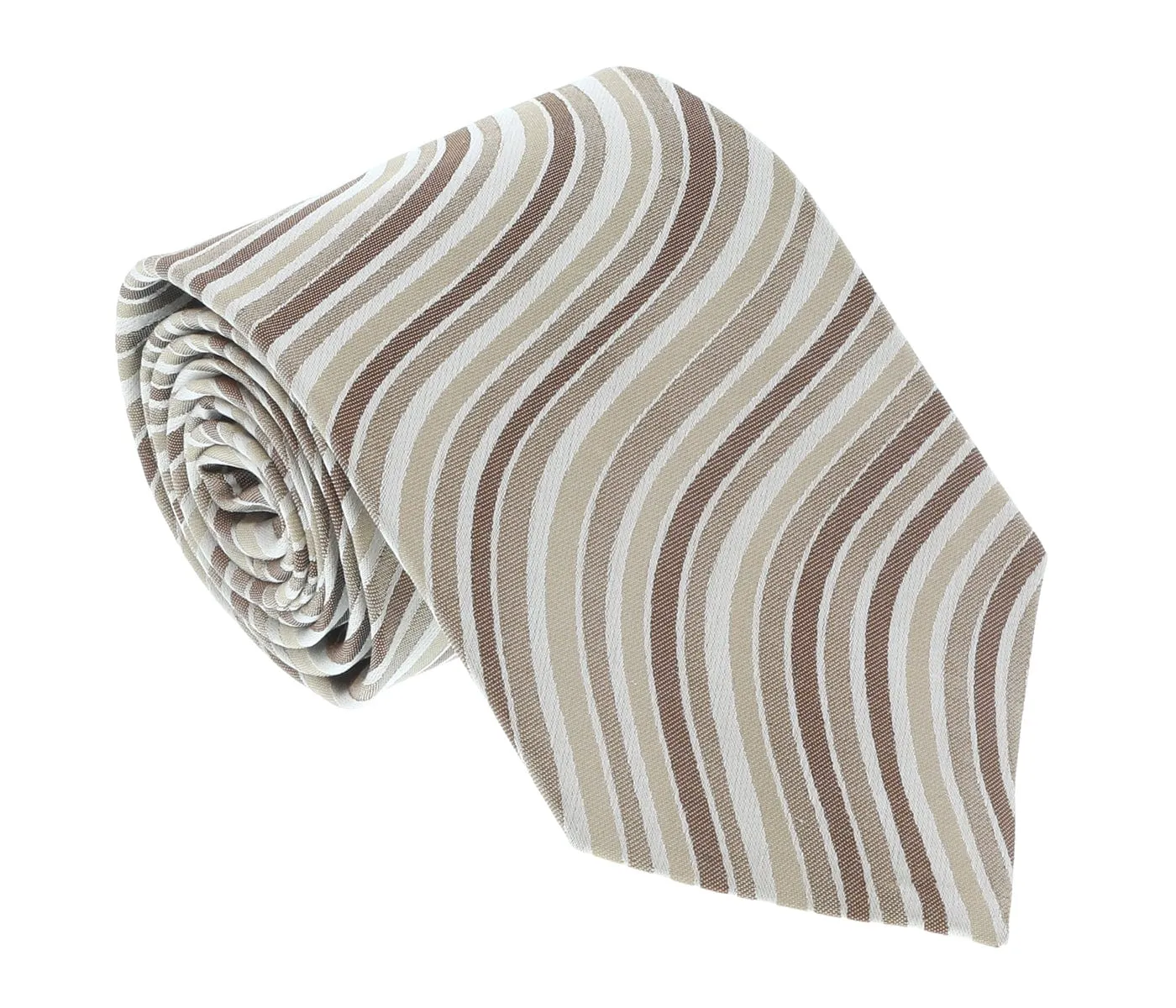 Missoni U4308 Cream/Brown Bengal Stripe Pure Silk Tie