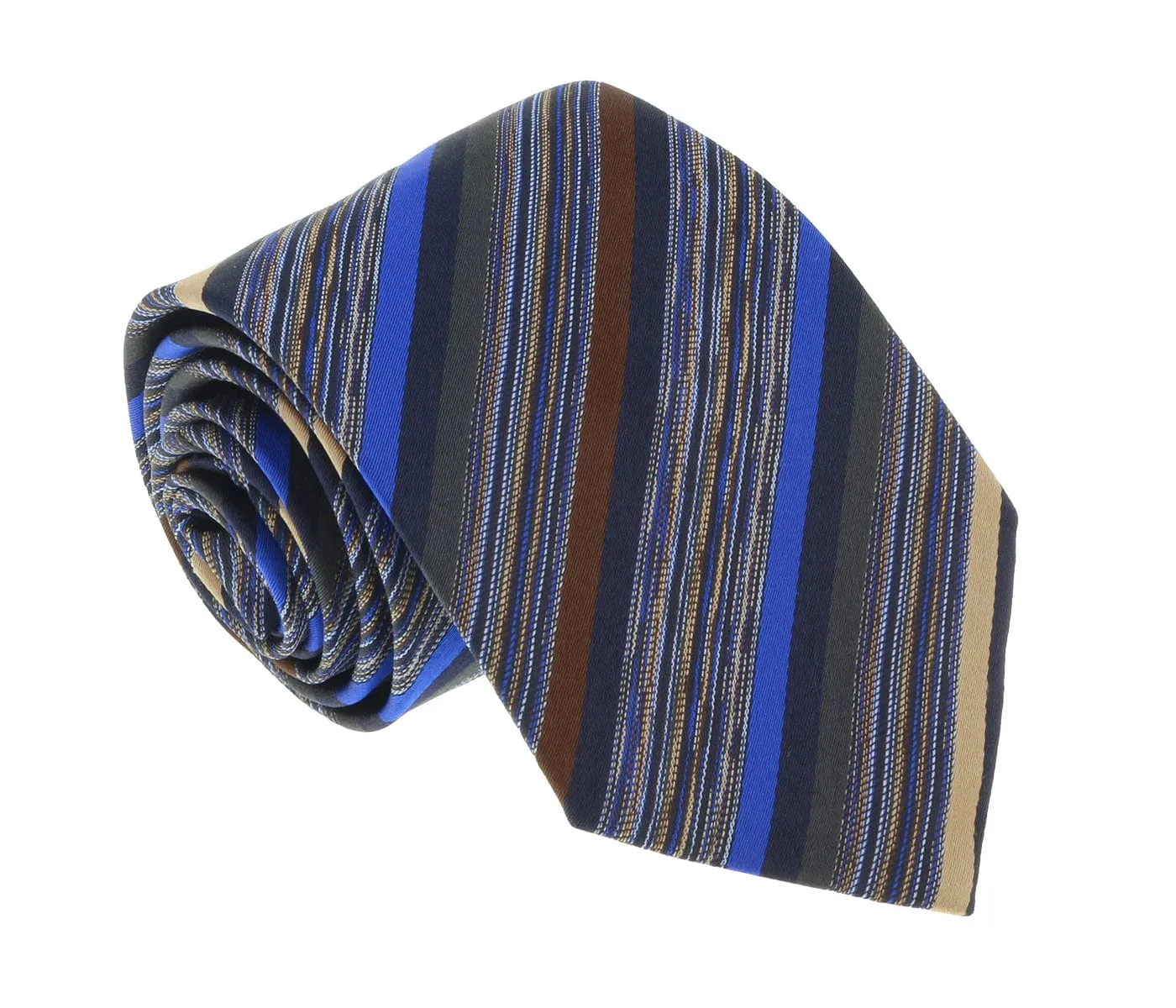 Missoni U5052 Blue/Black Bar Code Pure Silk Tie