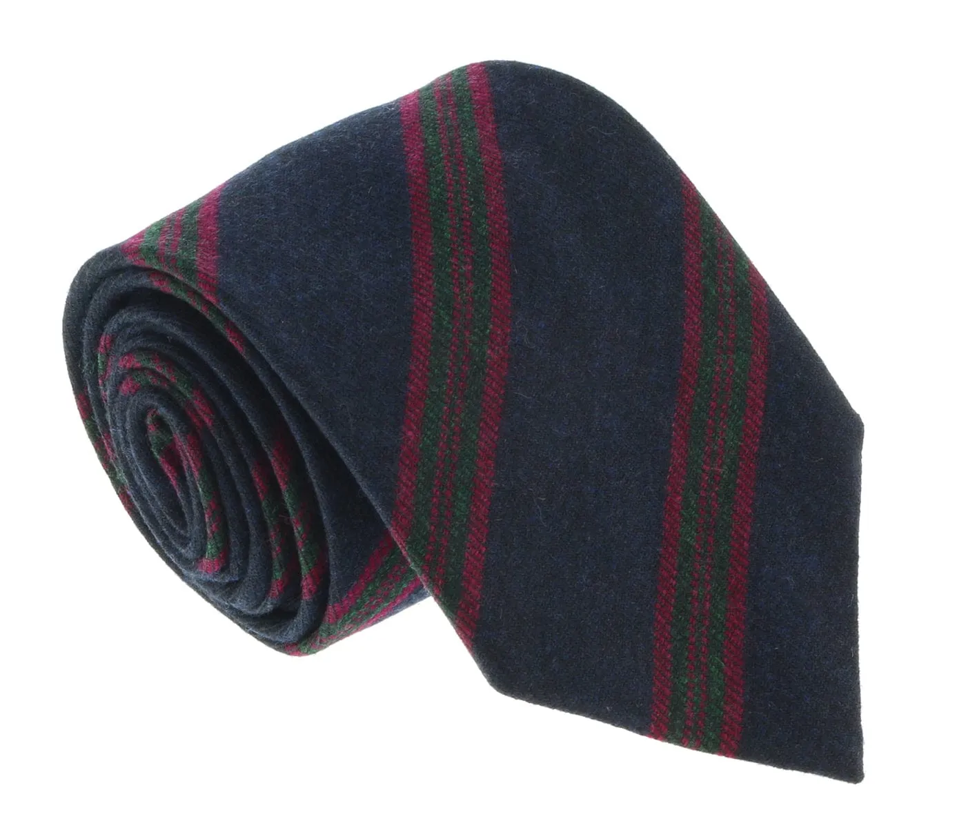 Missoni U5144 Navy/Fuschia Regimental Pure Silk Tie