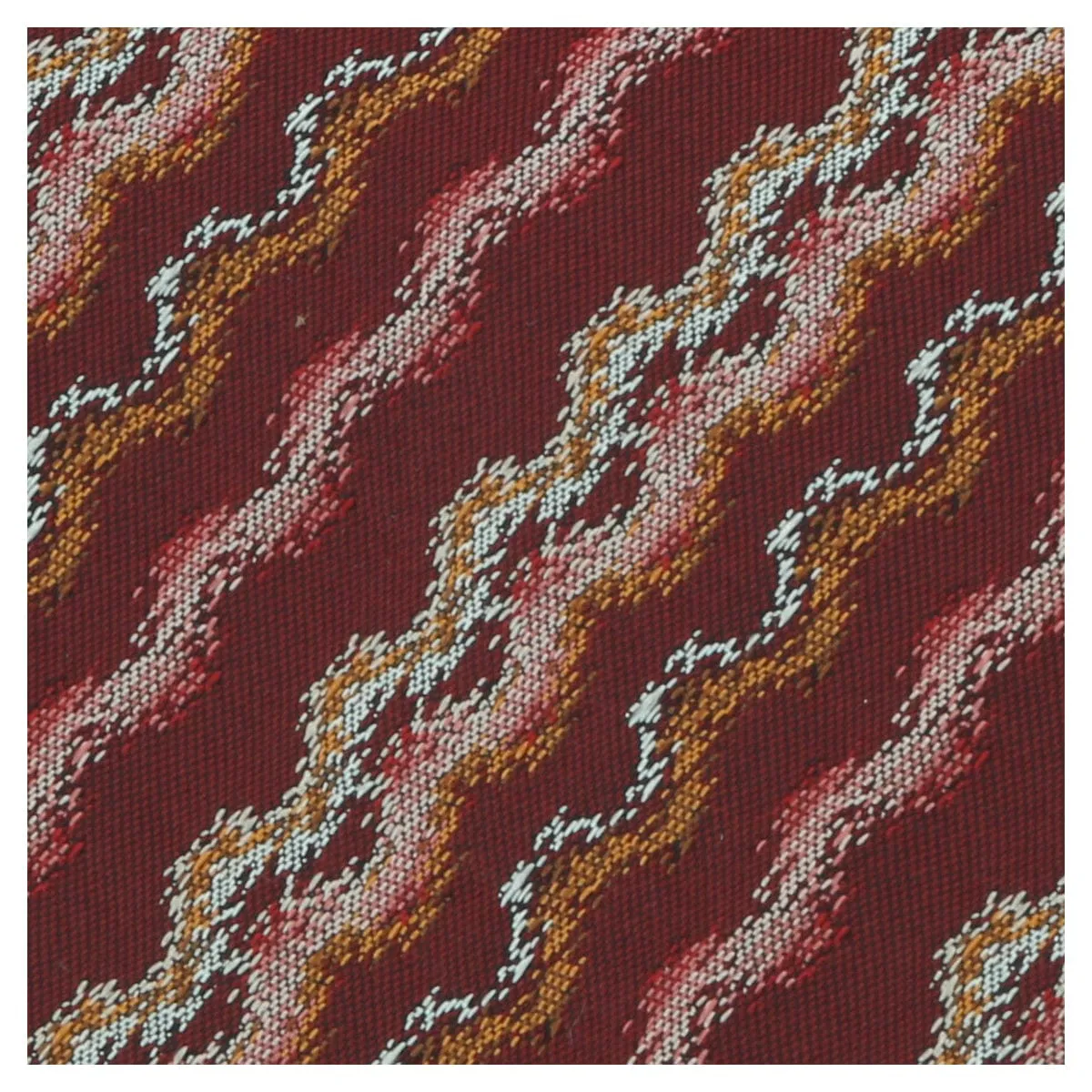 Missoni U5302 Red/Orange Sharkskin Pure Silk Tie