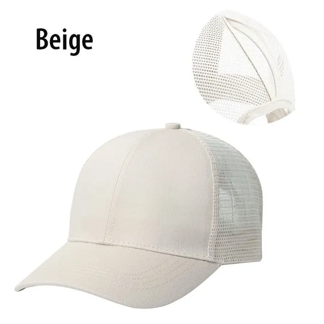Ponytail Baseball Cap Women