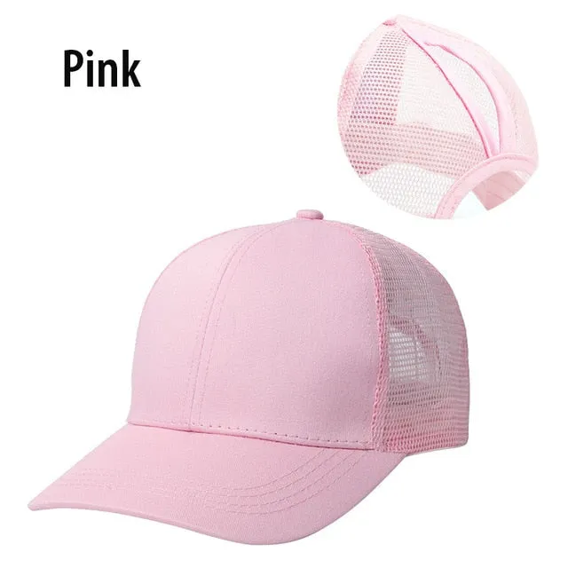 Ponytail Baseball Cap Women