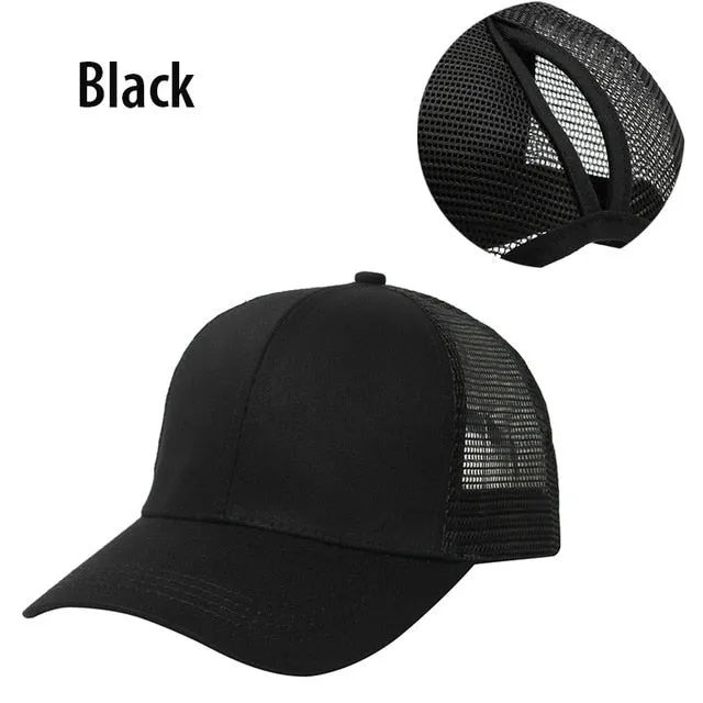 Ponytail Baseball Cap Women