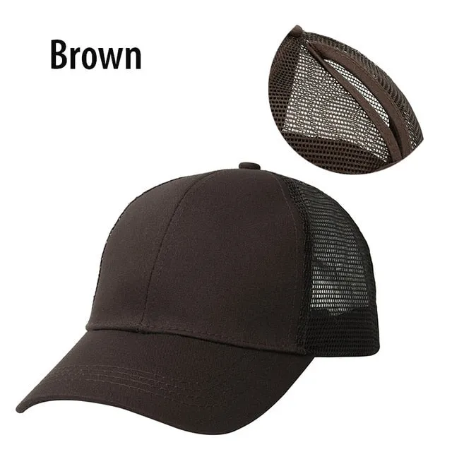 Ponytail Baseball Cap Women