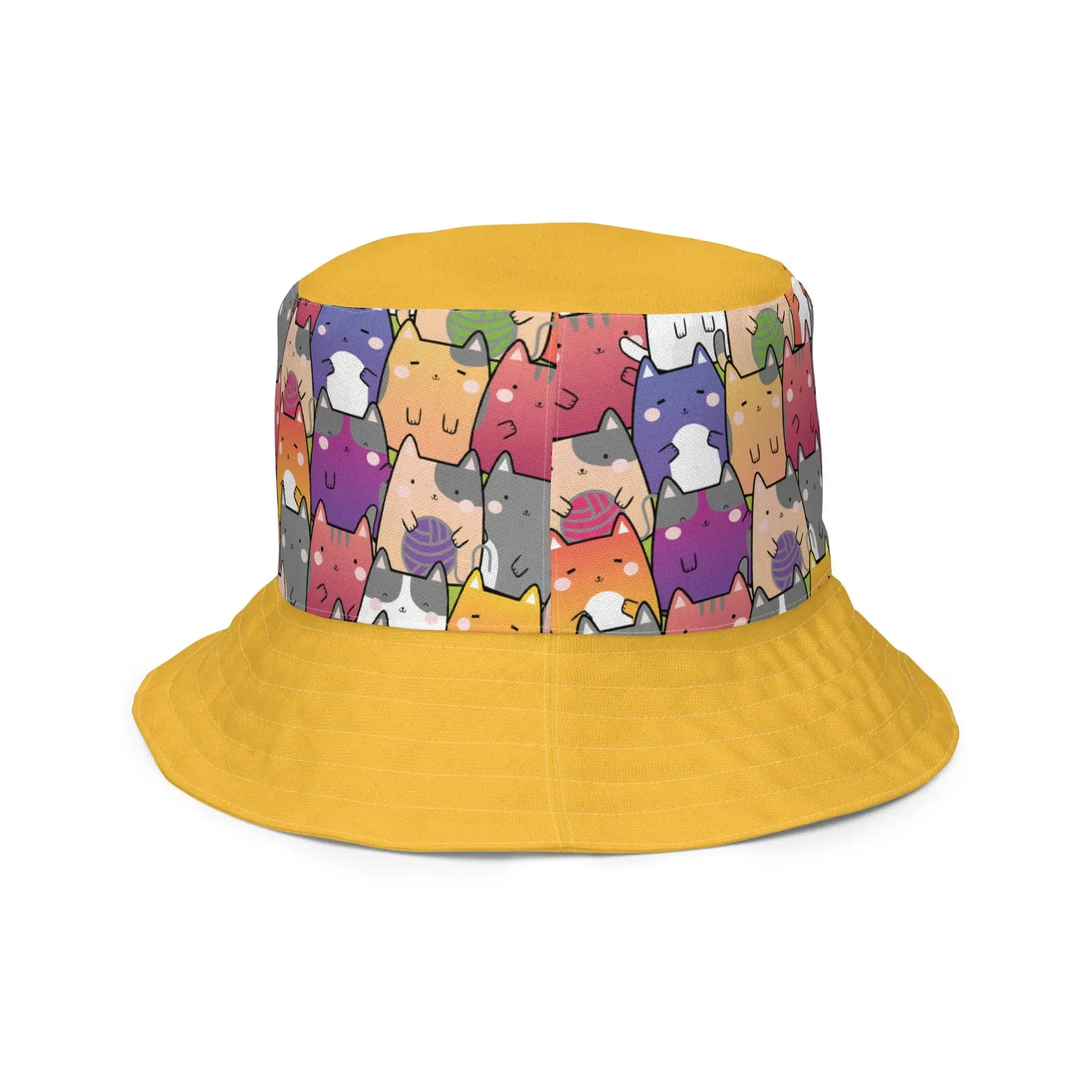 "Radiant Cats" - reversible Bucket Hat