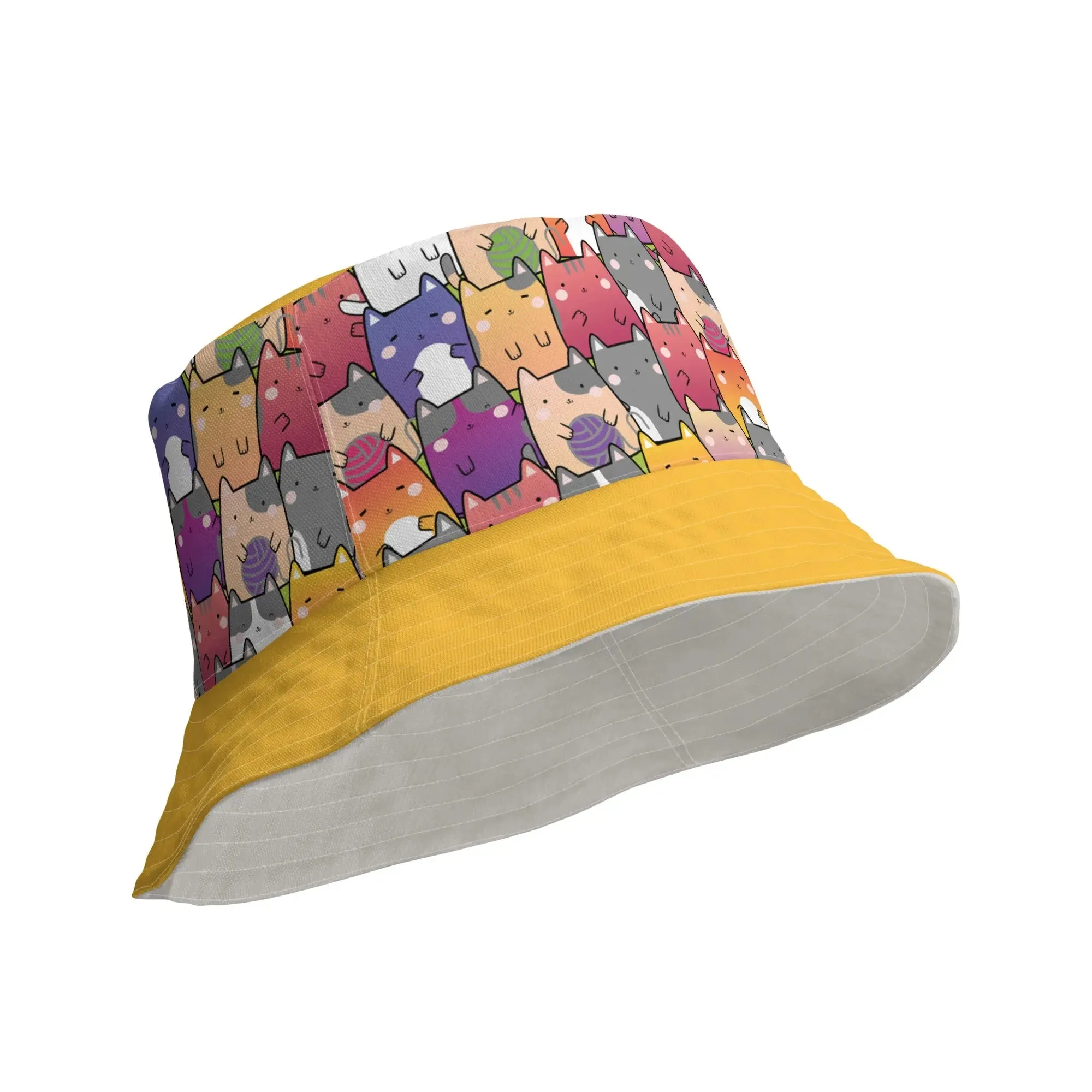 "Radiant Cats" - reversible Bucket Hat