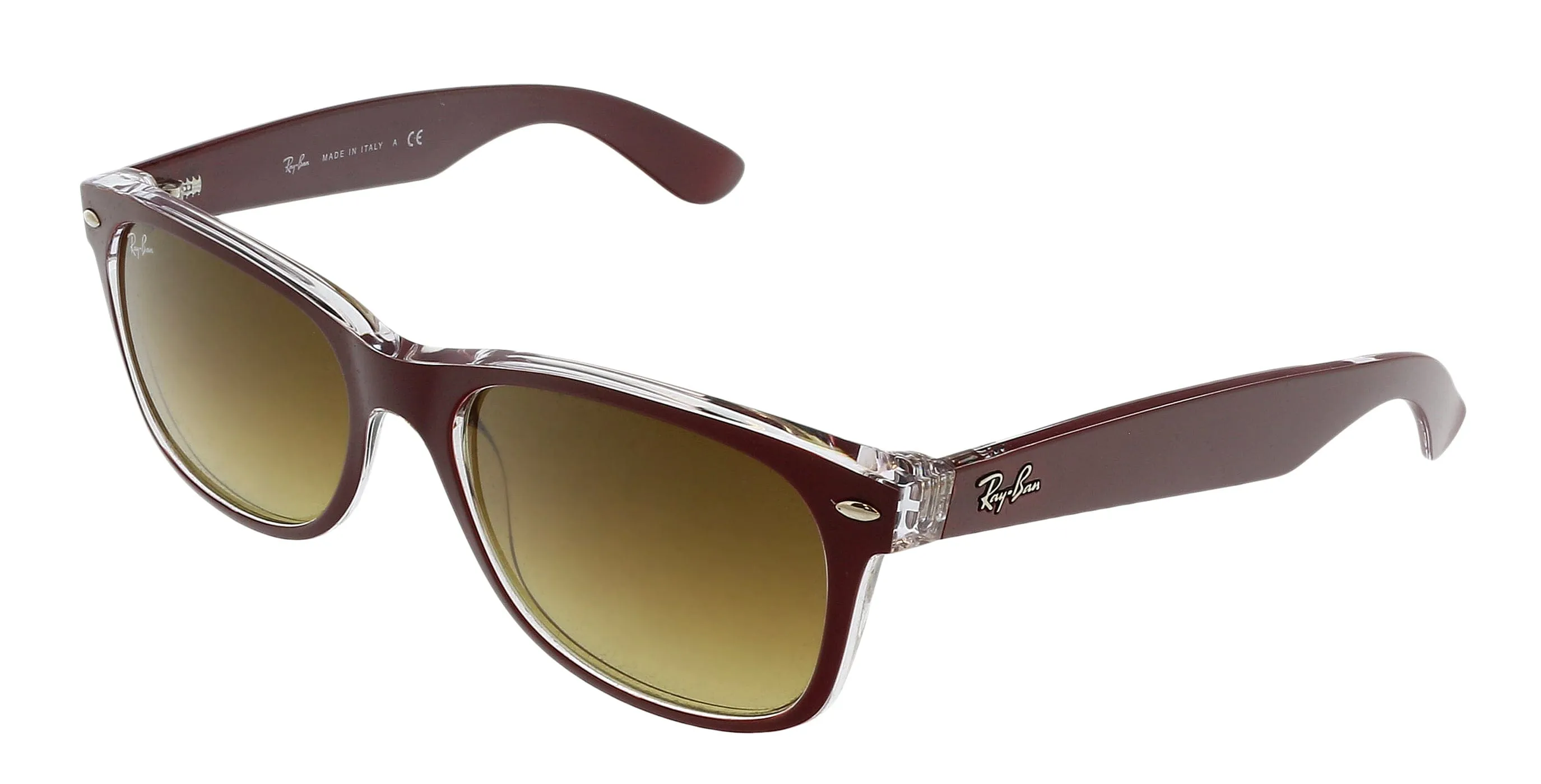 Ray-Ban 0RB2132 605485 New Wayfarer Bordeaux  Square Sunglasses
