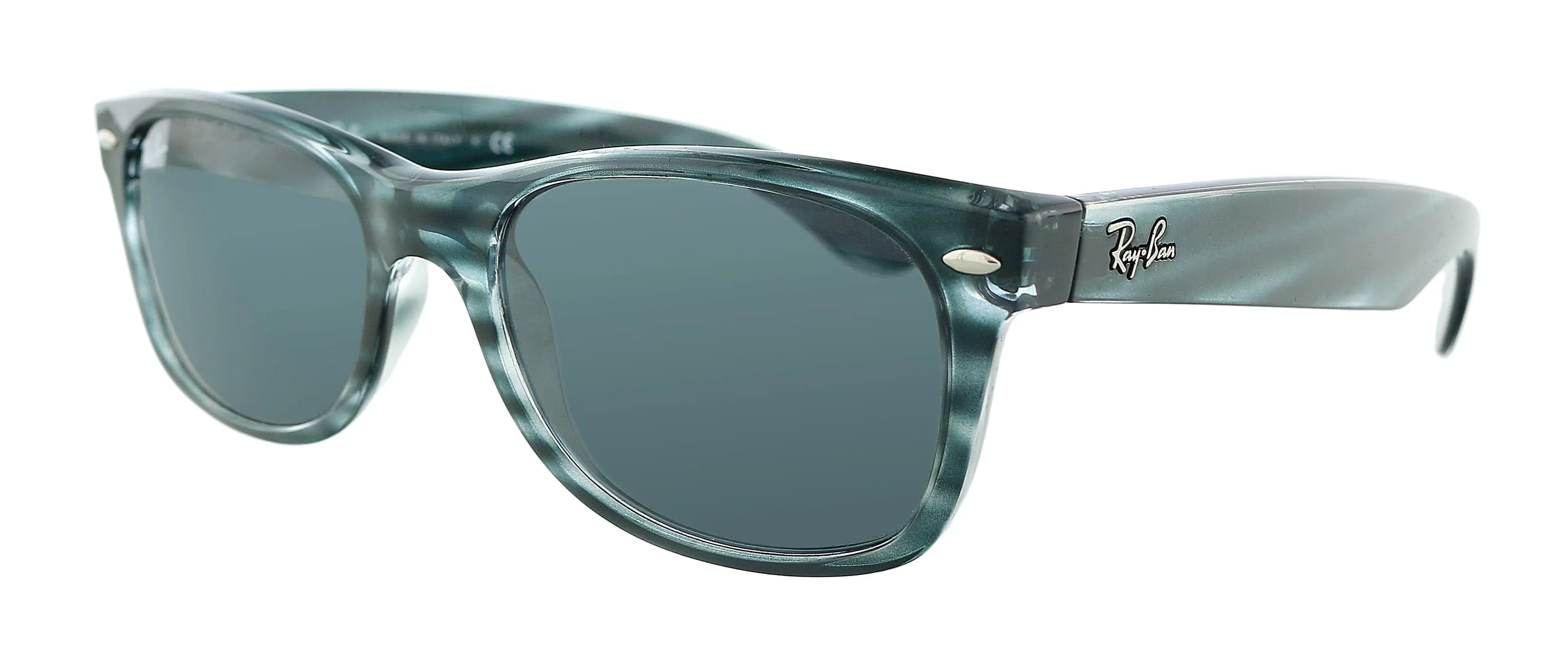 Ray-Ban 0RB2132 6432R5 New Wayfarer Striped Blue Havana Square Sunglasses