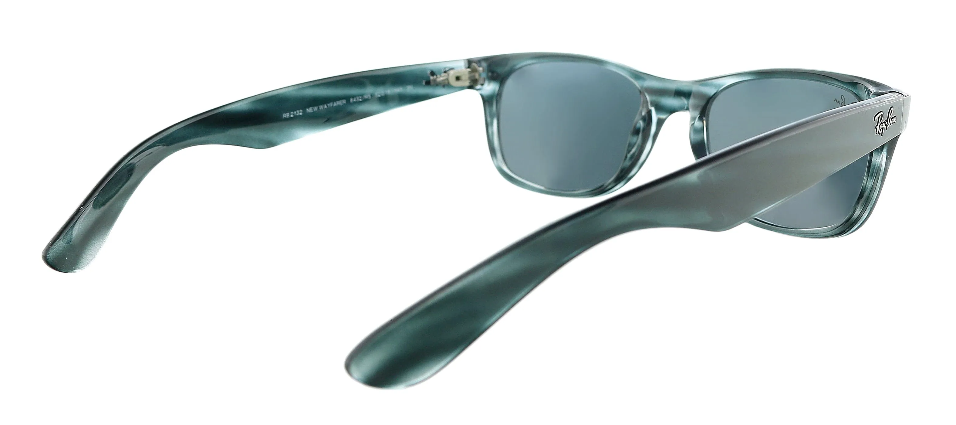 Ray-Ban 0RB2132 6432R5 New Wayfarer Striped Blue Havana Square Sunglasses
