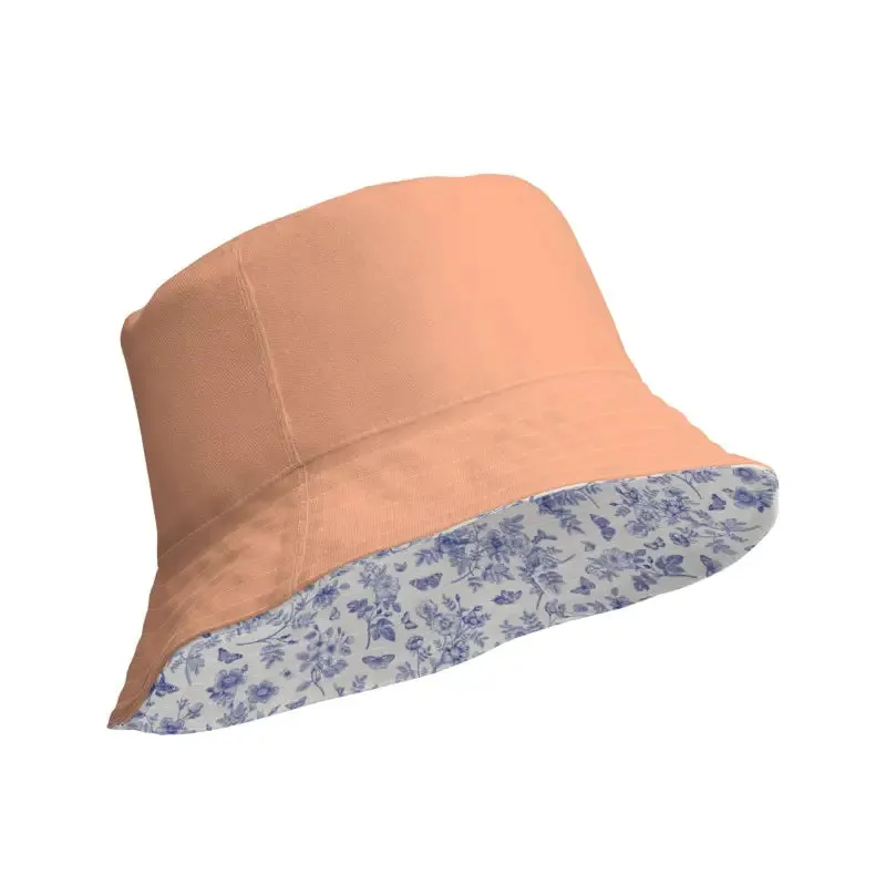 Reversible Bliss for Your Head with Solid Peach and Floral Fun
