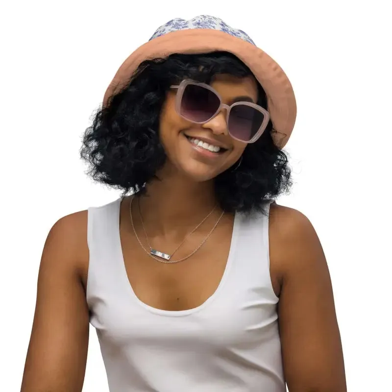 Reversible Bliss for Your Head with Solid Peach and Floral Fun