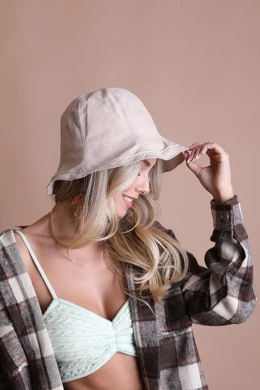 Urban Cotton Bucket Hat with Wired Brim