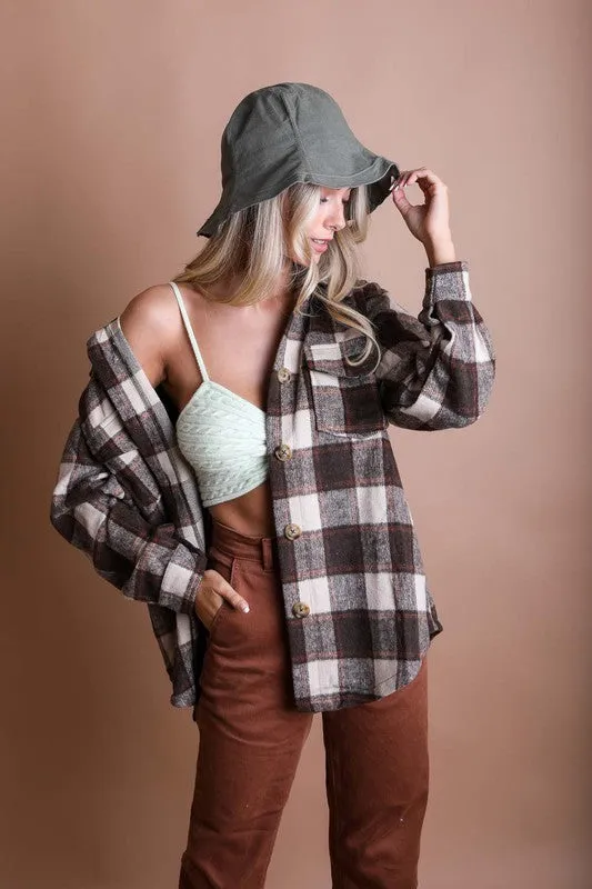 Urban Cotton Bucket Hat with Wired Brim