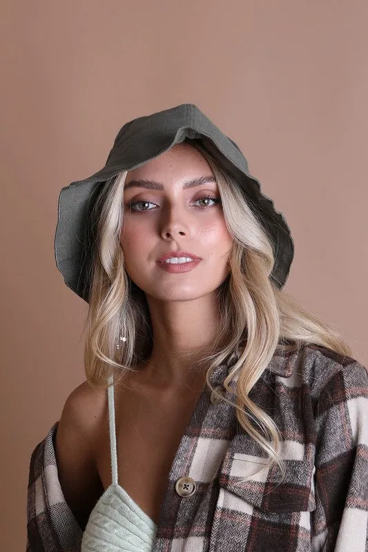 Urban Cotton Bucket Hat with Wired Brim