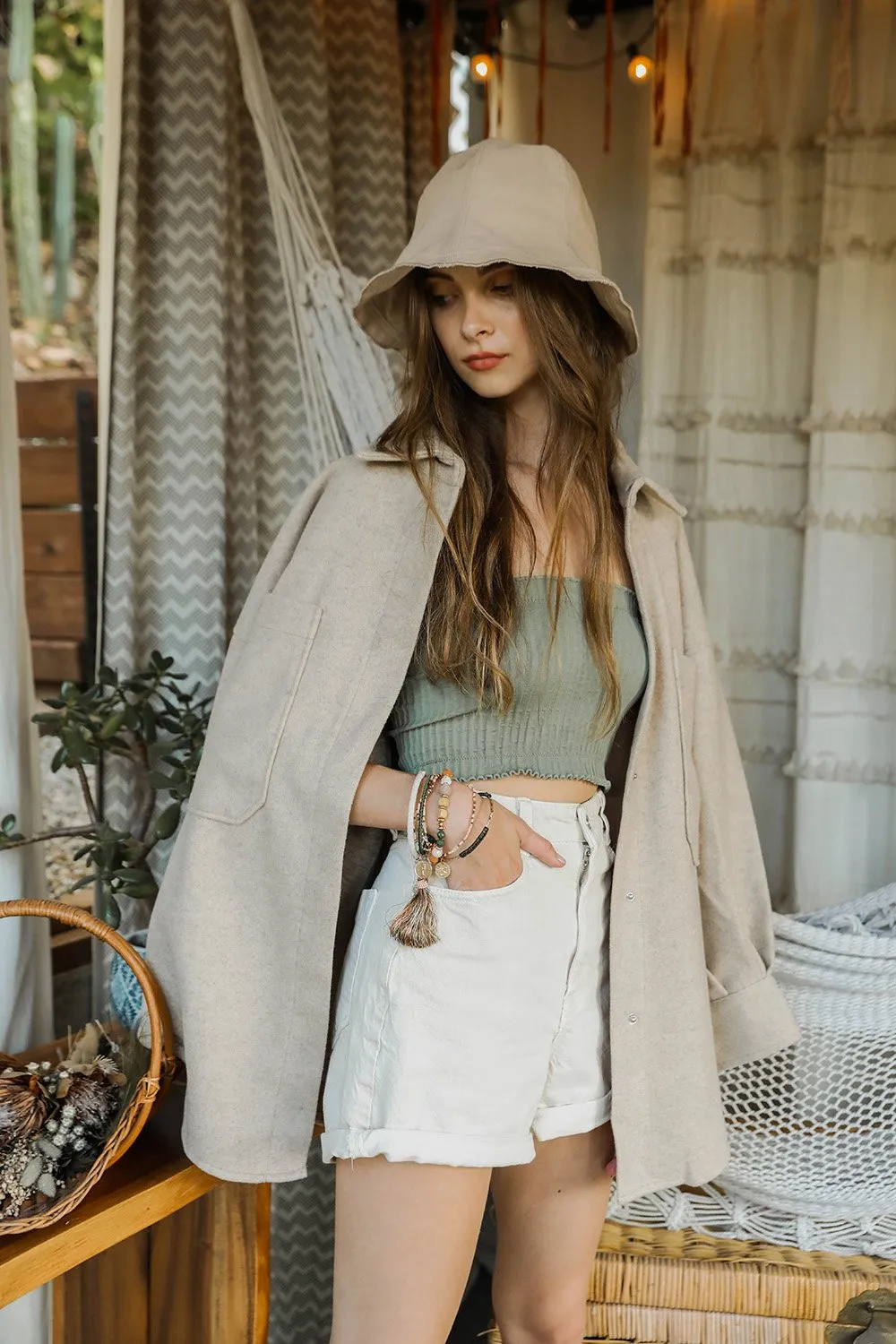 Urban Cotton Bucket Hat with Wired Brim