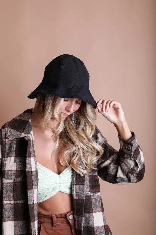 Urban Cotton Bucket Hat with Wired Brim
