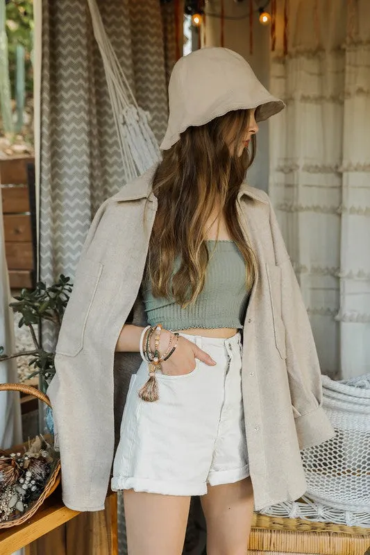 Urban Cotton Bucket Hat with Wired Brim